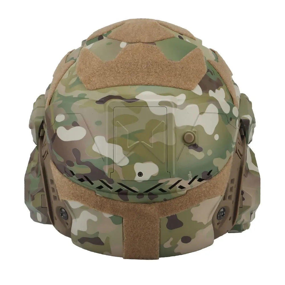 W-Ronin II Tactical Assault Helmet Motorcycle Full Face Protective Helmet with Communication Headset,Anti-fog Fan,Flip Mask