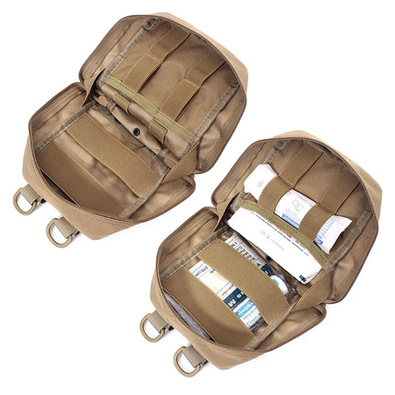 First Aid Bag Camping Tactical Medical Pouch Outdoor MOLLE EMT Emergency Survival Kit Accessory Hunting Camo Training Bag