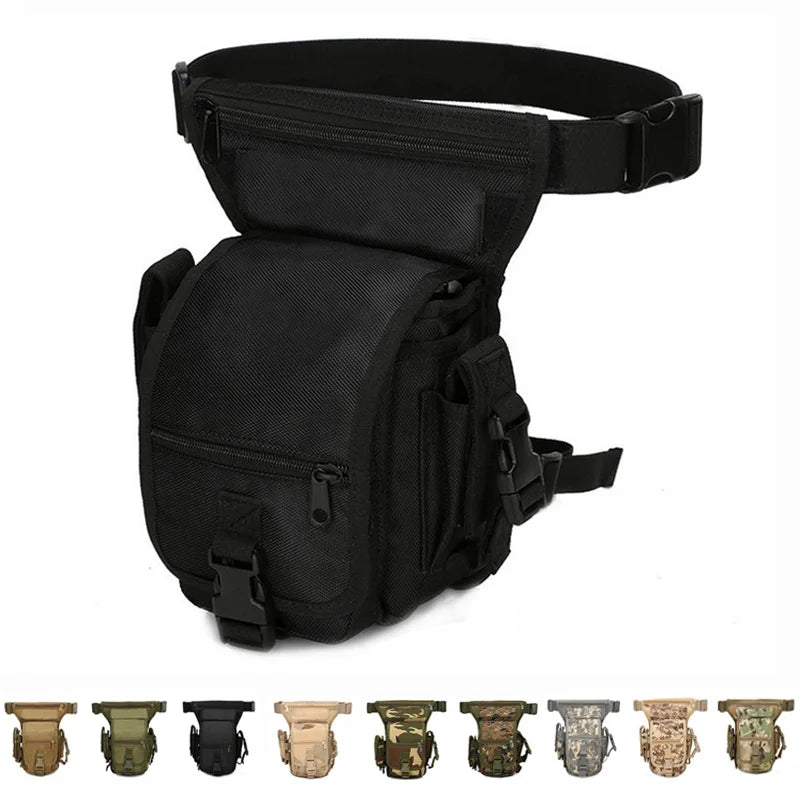 Tactical Leg Drop Bag Multi Functional Waist Bag Adjustable Thigh Strap Hiking Exercise Bicycle Waterproof Nylon Camping Bag