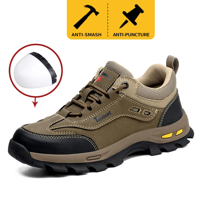 New Men's Safety Shoes, Puncture Resistant Work Shoes, Men's Protective Shoes, Wear-Resistant Work Boots Safety Boots