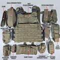 Tactical Compact Quick-Release Vest with MOLLE System Pouch Set   Complete Combat Gear for Airsoft CS Wargames Hunting Training