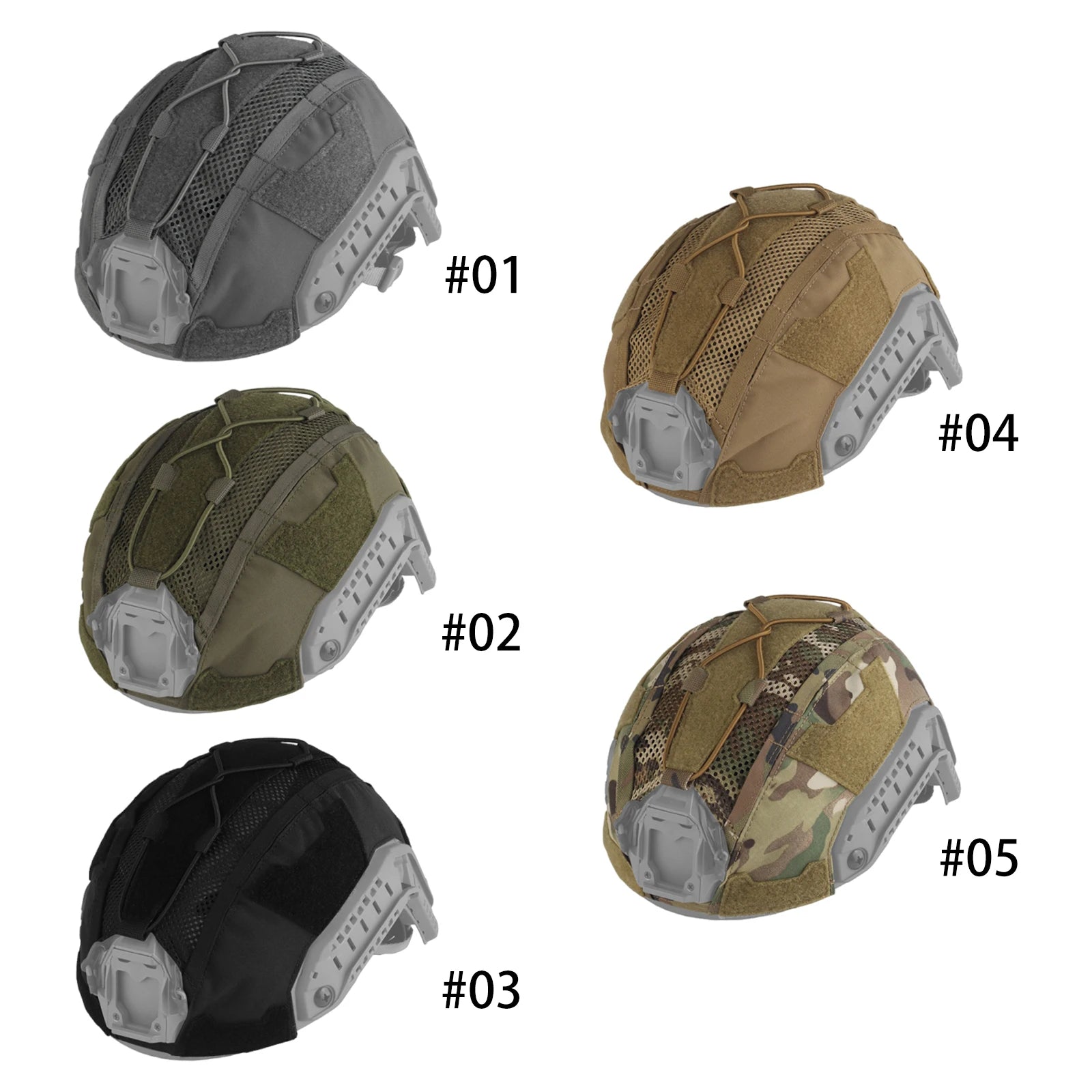 For WOSPORT FAST SF Airsoft Paintball Helmet Cover with Elastic Fixed Cord Tactic Helmets Cover Breathable Hunting Accessories