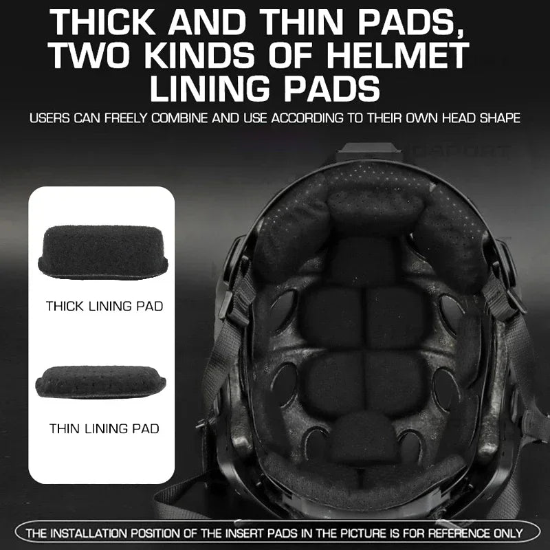 Tactical Helmet Inner Padding Kit Memory Foam Protective Pad FAST SF SUPER HIGH CUT HELMET LINING PADS