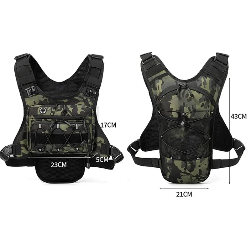 Running Chest Pack Hydration Vest For Cycling Hiking Bicycle Race Marathon Bag Men Women Sports Tactical Pouch Camping Backpack