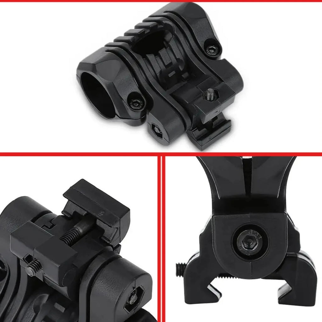 Tactical 25mm Helmet Flashlight Holder Multi-Angle Plastic Light Clamp Mount Accessory For Fast Helmets