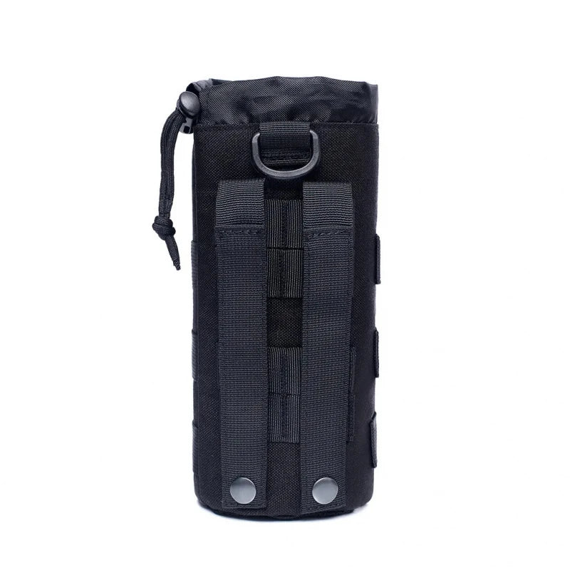 Molle Water Bottle Pouch Tactical Nylon Kettle Holder 1Pc Drawstring Carrier Bag For Military Backpack Hiking Hunting Cycling