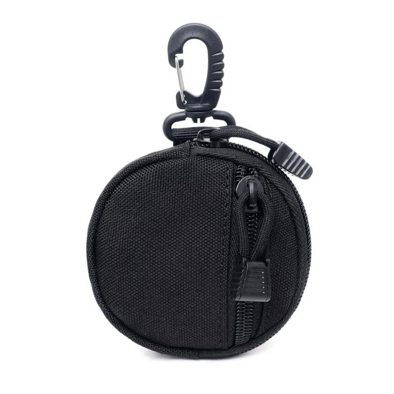1000D New Outdoor Casual Men Coin Wallet Portable Mini Money Coin Pouch Keys Holder Waist Bag Round Small Case Zipper Wallet