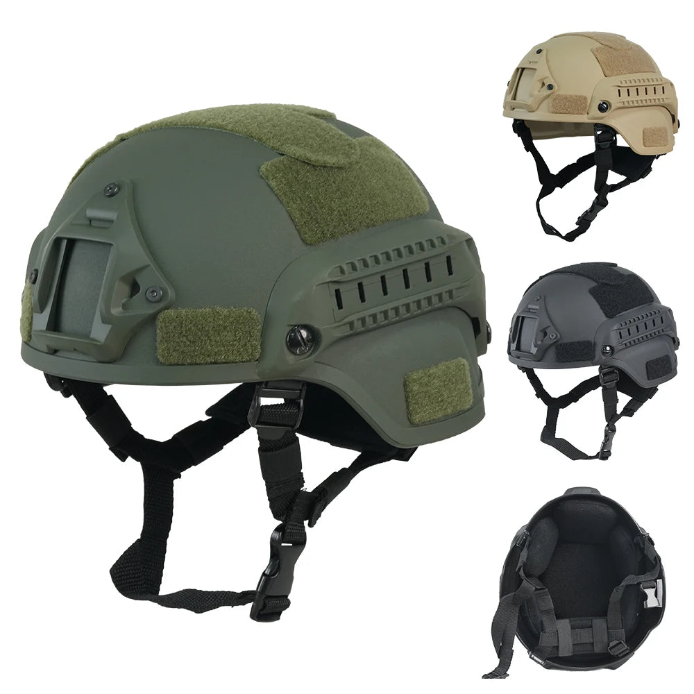 BOOIU Tactical Helmet MICH2000 High Cut ABS 53-55CM Airsoft MH Helmet Hunting Riding Outdoor Painball CS Protect Equipment