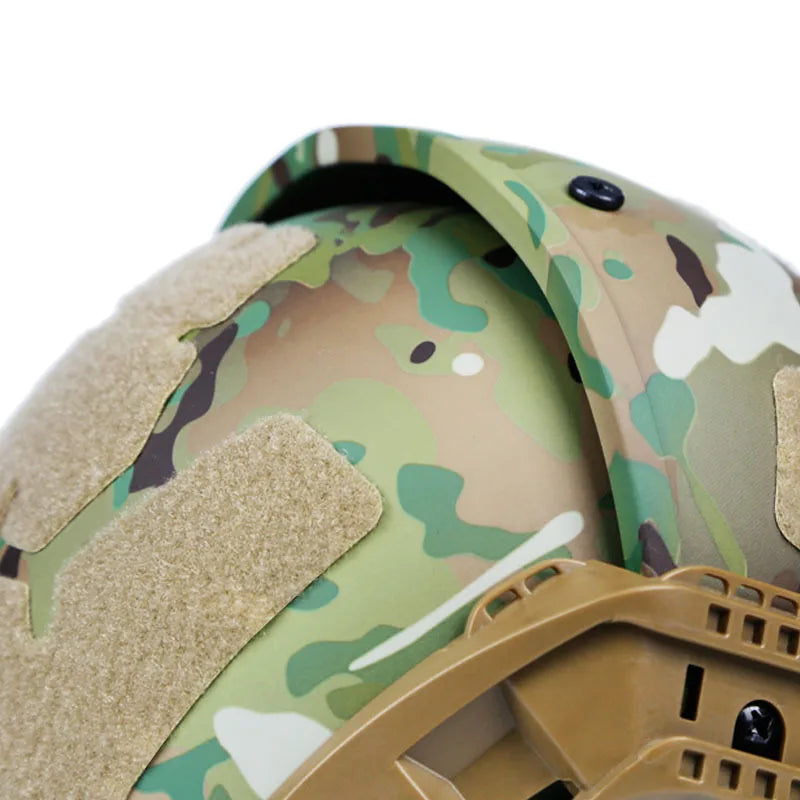 Tactical Helmet Airsoft Paintball CS Game Training Helmet with Night Vision Mount Adjustable Lightweight Head Protection Gear