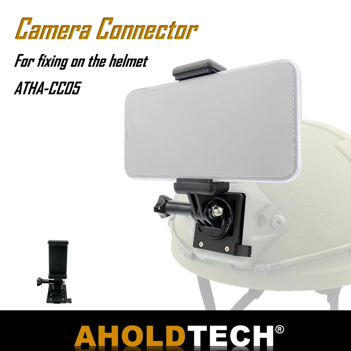 Aholdtech Tactical Bulletproof Helmet Accessories Flashlight Holder Light Clamp And NVG Mount Connector for Gopro Hero Cameras