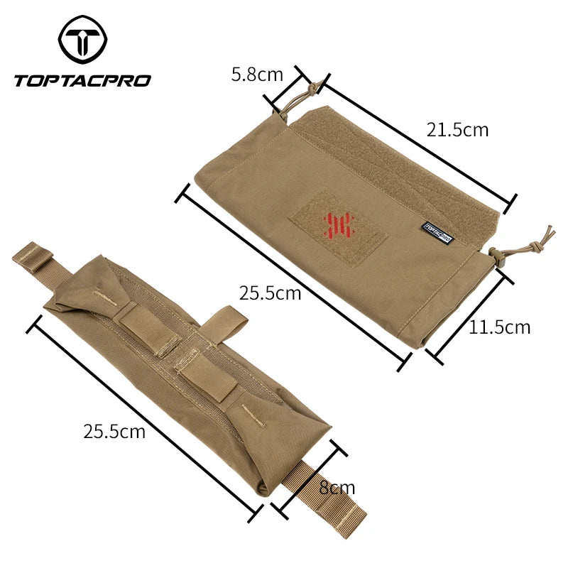 TOPTACPRO Tactical First Aid Drop Dump Pouch Micro Medical Trauma Roll Up Sub Abdominal Carrying Bag 8531