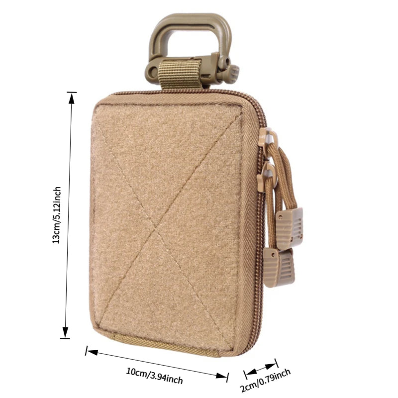 Mini Tactical Molle Utility Pouch Multi-Functional EDC Accessory Bag with Hook-and-Loop for Hunting and Camping