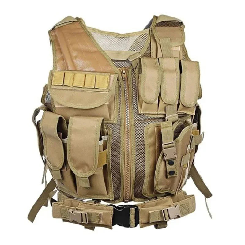 Tactical Vest Multi-Pocket Jungle Combat Body Armor Security Vests Hunting Outdoor CS Game Airsoft Army Training Swat Jacket