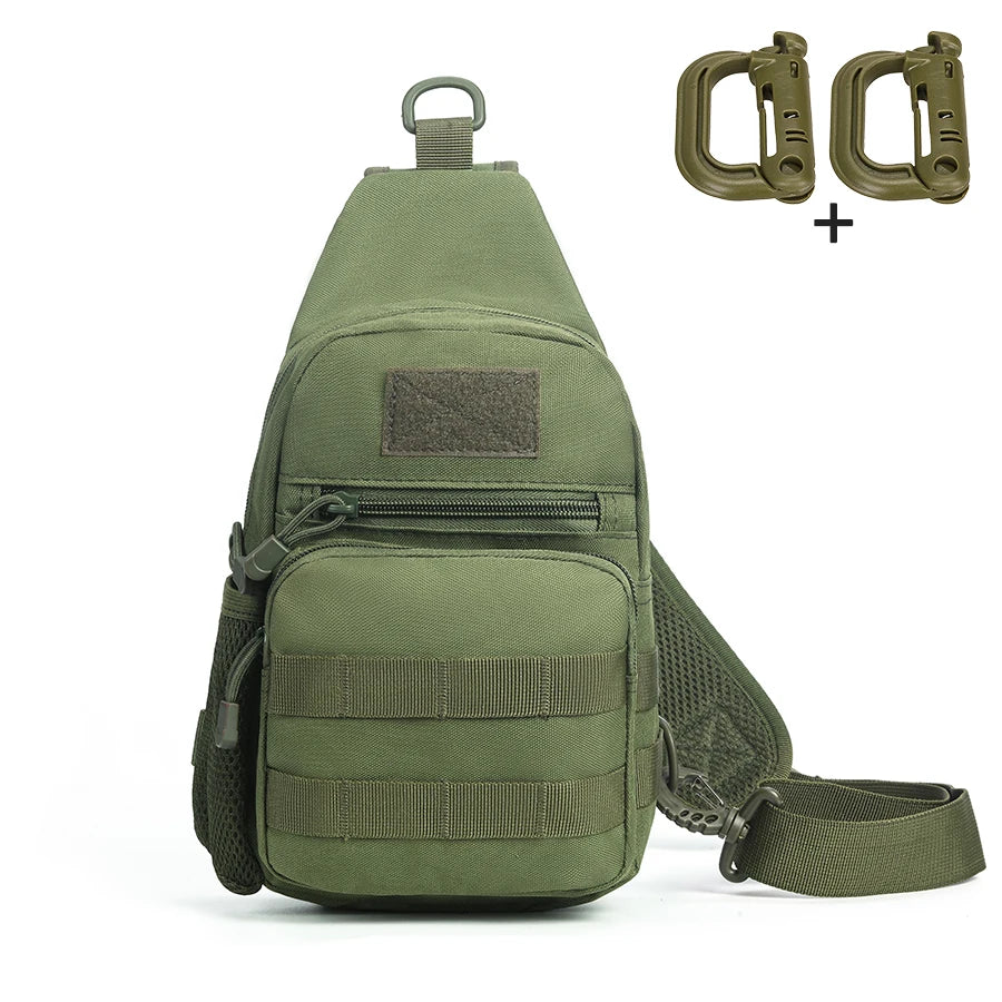 Men's Casual Sling Bag Lightweight Crossbody Chest Pack for Daily Commute Travel Small Shoulder Bag with Multiple Pockets