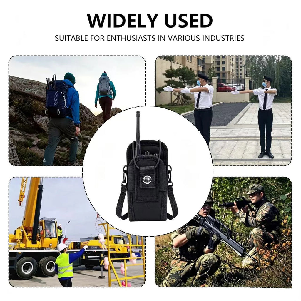 Tactical Walkie Talkie Pouch 600D Oxford Khaki Molle Radio Pouch Portable Outdoor Hunting Sports Phone Holder Interphone Holster