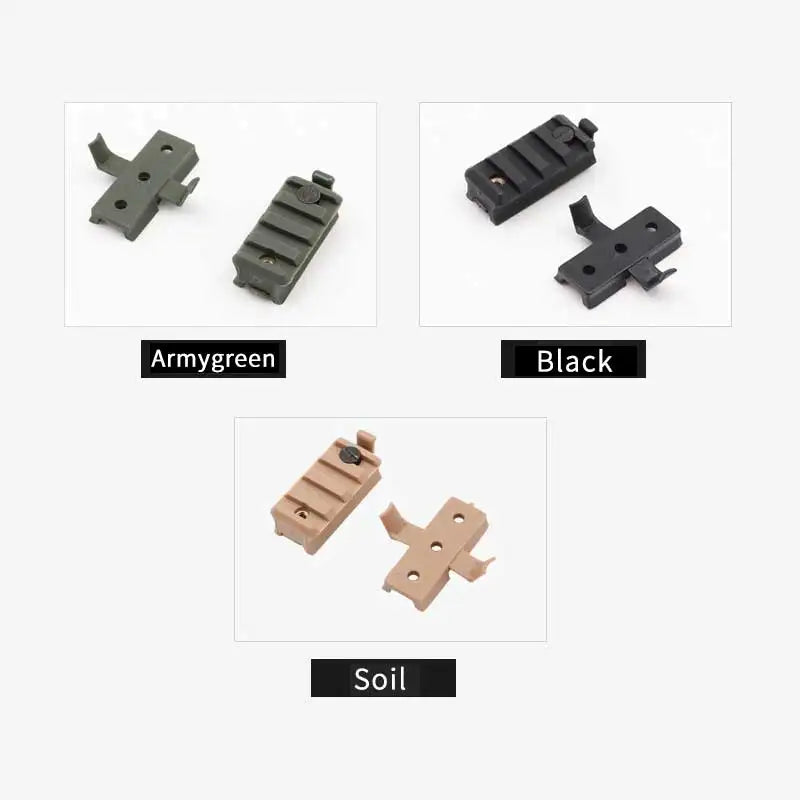 Tactical helmet flashlight clip plastic track slider universal riot helmet accessory flashlight clip