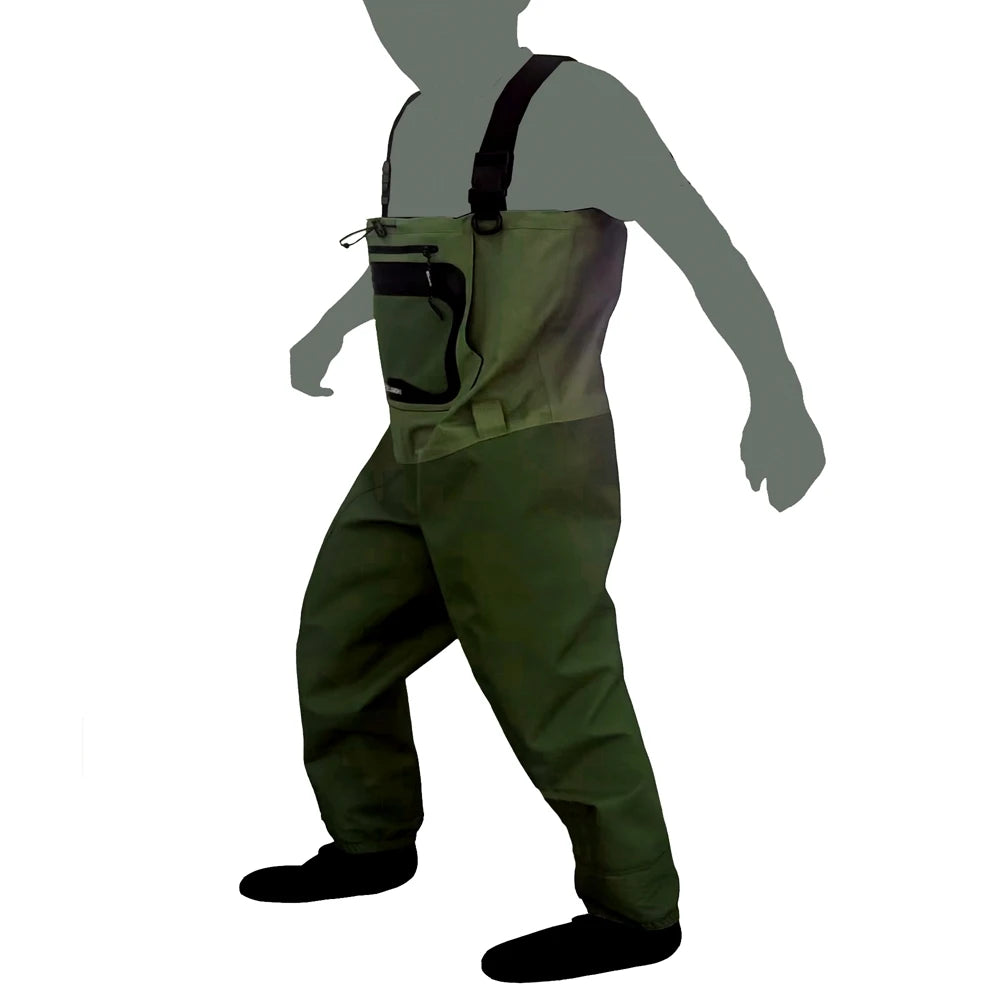 5 Layer Breathable Waterproof Fly Fishing Chest-High Waders Stockingfoot High Pant Wader Durable Duck Hunting Wading Pants
