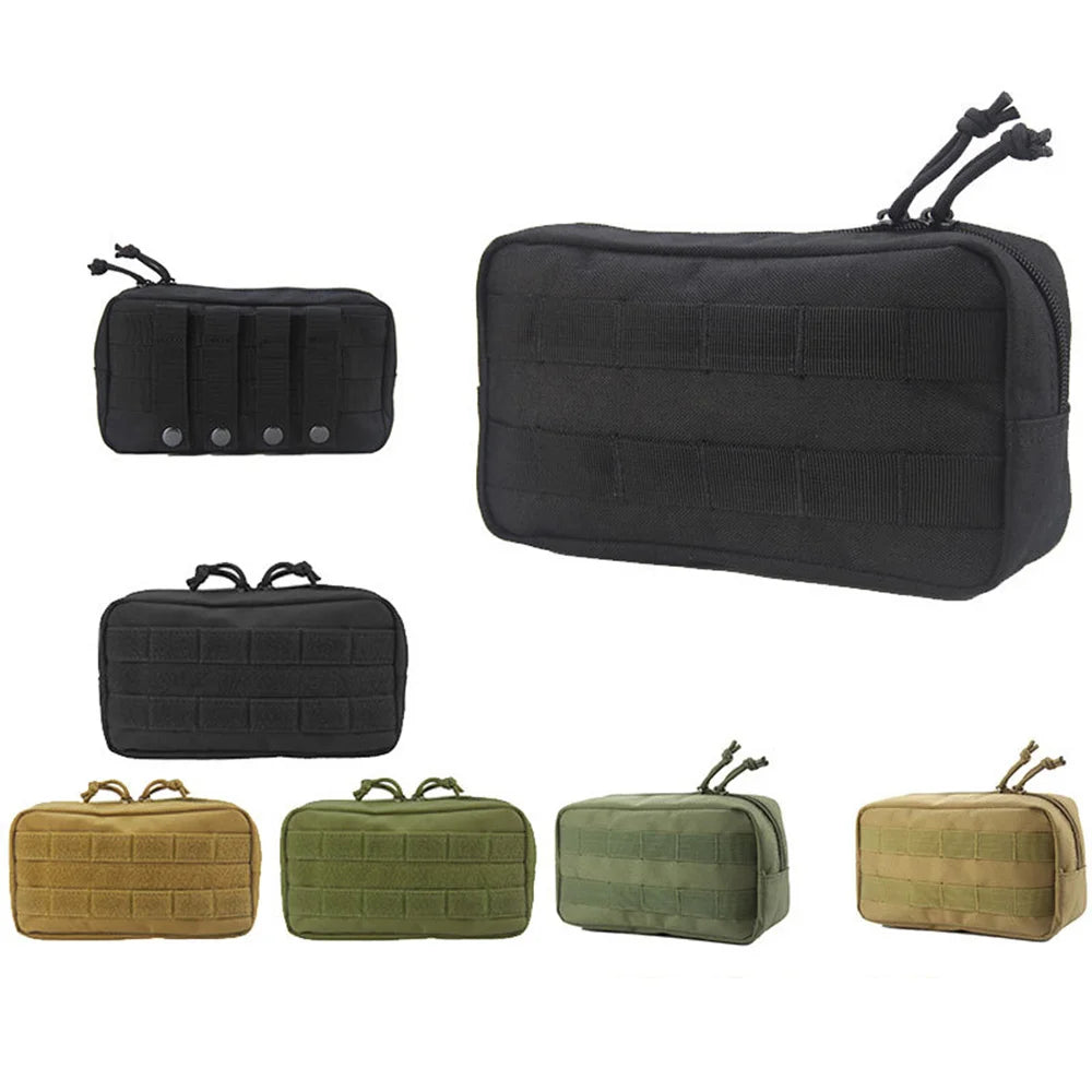 New Tactical Hand Grab Bag MOLLE Pouch Compatible Attachment Pouch Hook Loop Surface Outdoor Daily Commute EDC Storage Bag