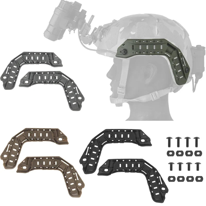 Tactical Helmet Rail Mount Accessory Replacement Side Rails Kit FAST SF SUPER High Cut Helmet ARC Rail 3.0