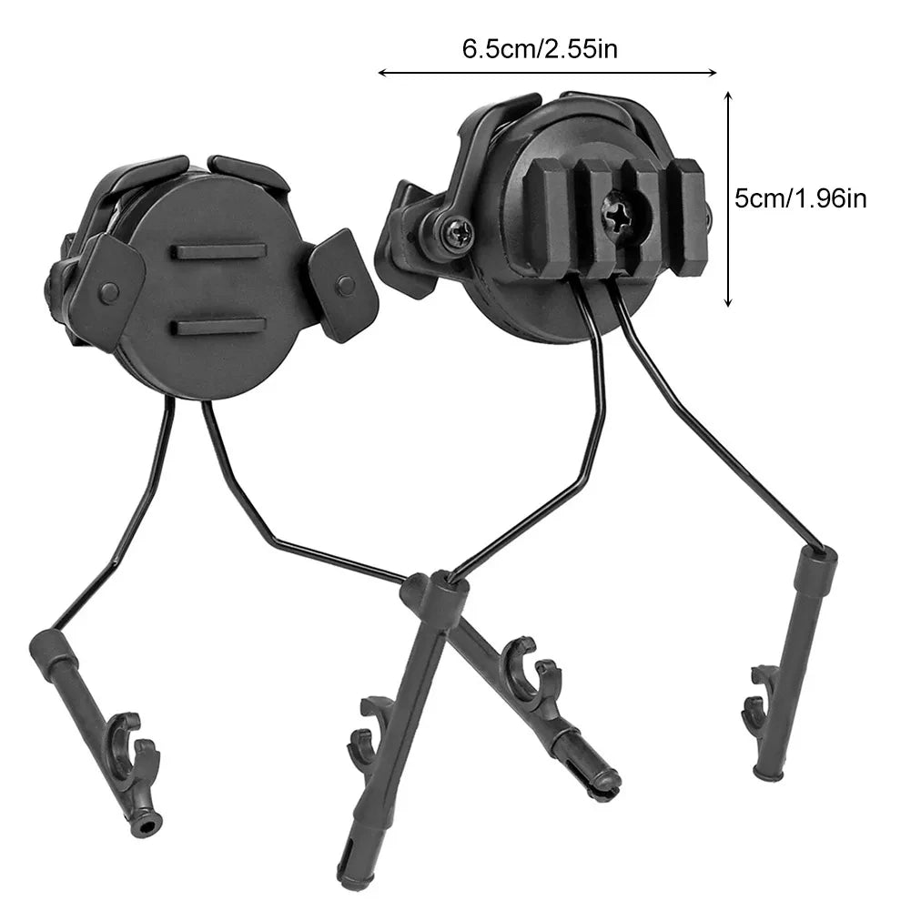 BOOIU Tactical Headphones Adapter Fast Helmet Rail Adapter CS Headphone Shooter Rail 60 Rotating Airsoft Helmet Rail Bracket