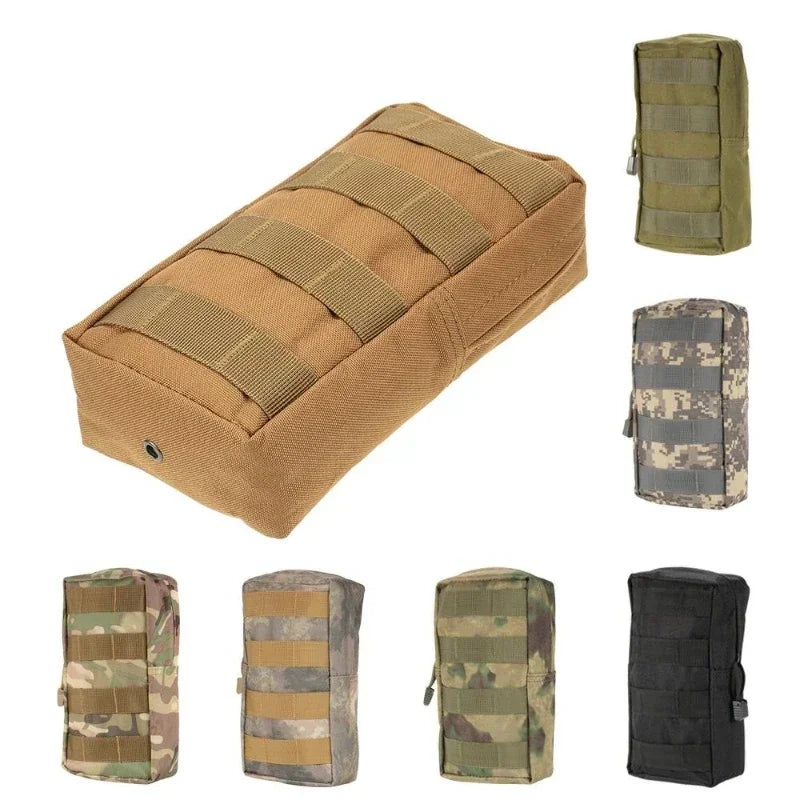 Outdoor Zipper Bag Tactical Molle Waist Bag Durable Belt Pouch Storage Fanny Pack for Hunting Backpack Tactical Vest Attachment
