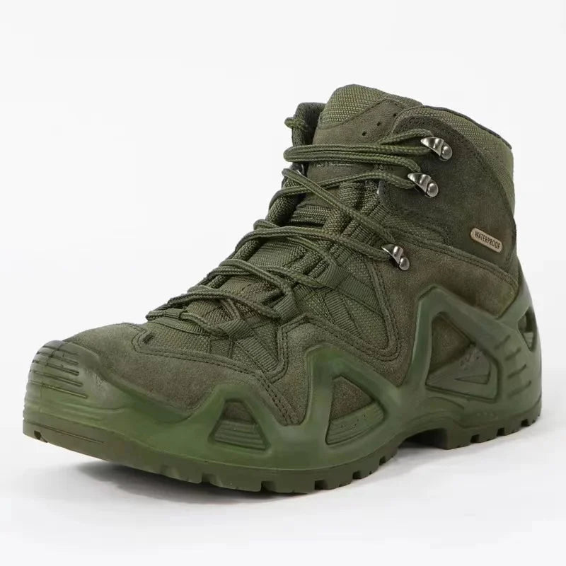 New Mid Cut Men's Tactical Boots Army Boots Size 39-46 Combat Man Boots Army Hunting Work Boots  Military Ankle Casual Boots