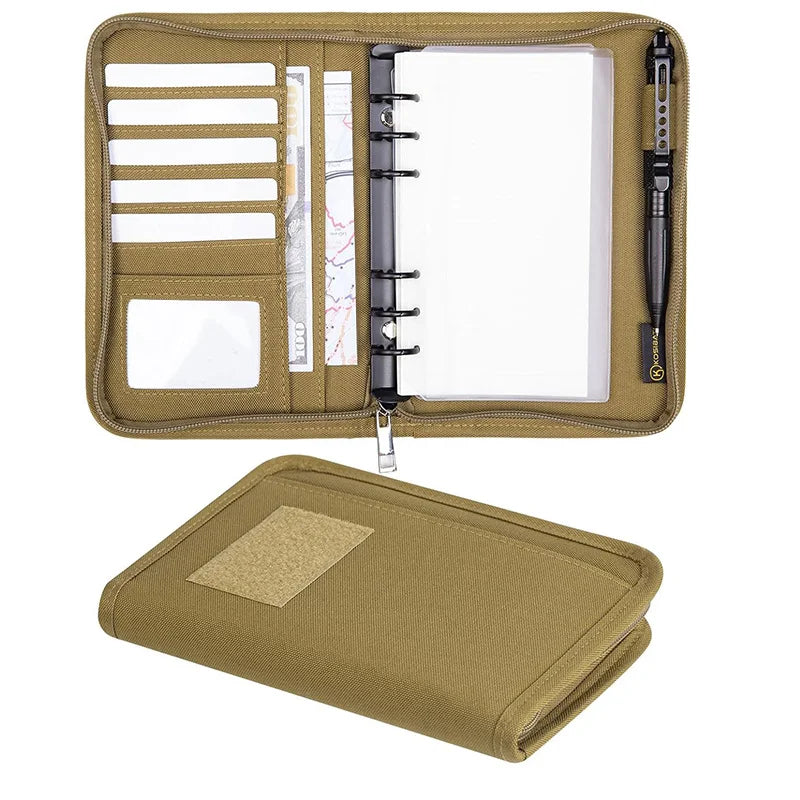 A4 A5 A6 Outdoor Padfolio Ring Binder Memorandum Notebook Tactical Weatherproof Waterproof Hunting Notebook Card Cover Equipment