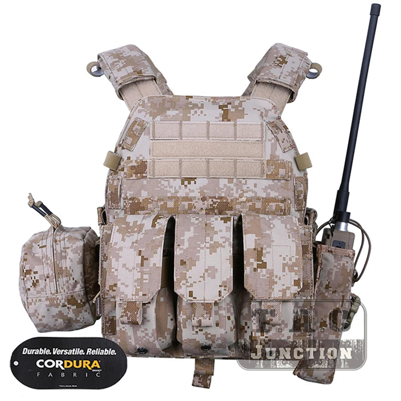 L LBT-6094 Men's AOR1 Color Tactical Combat Vest MOLLE Modular Plate Carrier with Pouches Tactical Vest for Men
