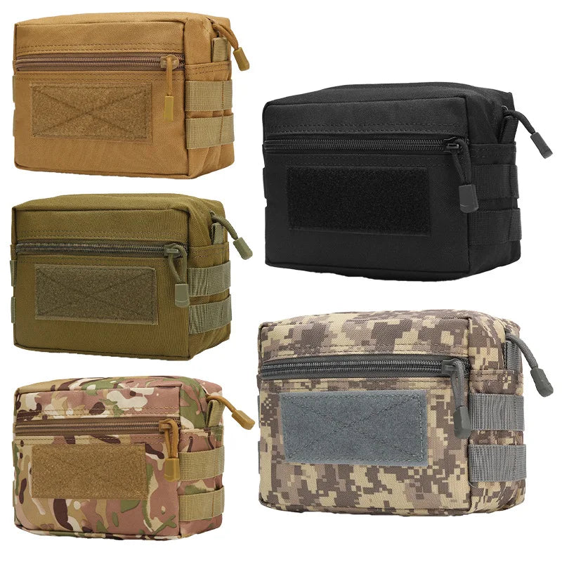 Outdoor Survival EDC Tool Kit Belt Pouch Sports Hunting Bag Molle Utility EDC Waist Bag Tactical Pouch Medical First Aid Bag