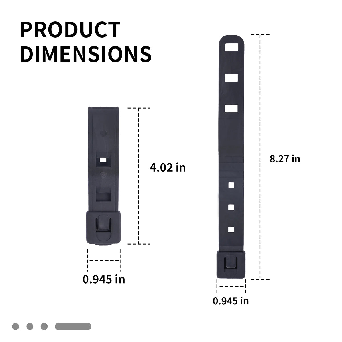 MOLLE Straps, Durable MOLLE Clips Attachments for Vests, Tactical Malice Clips - 4 Pcs
