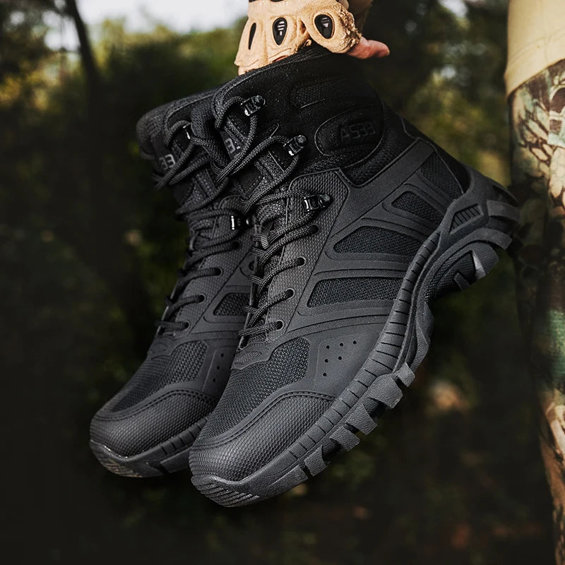 Moipheng Man Climbing Boots Lace-Up High Top Shoes Autumn Ankle Boots Men Non Slip Casual Sneakers Botas Hombre Sapato Masculino