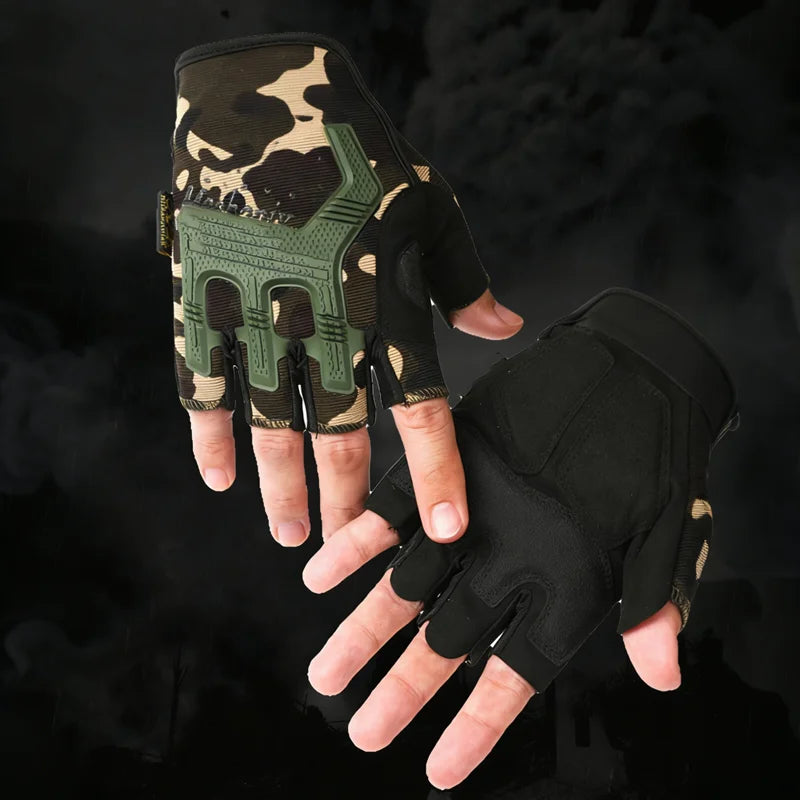 Men Tactical Gloves Half & Full Finger Anti-Skid Paintball Airsoft Combat Bicycle Protective Gear