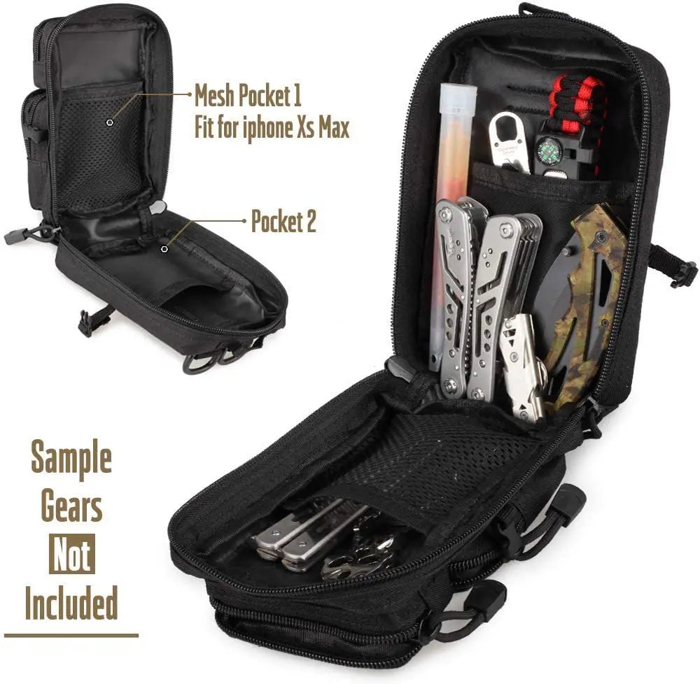 New Tactical Molle Zippered Pouch EDC Tool Pouch Tactical Phone Pouches Mini Waist Pouches Medical EDC IFAK Pack Mini Design