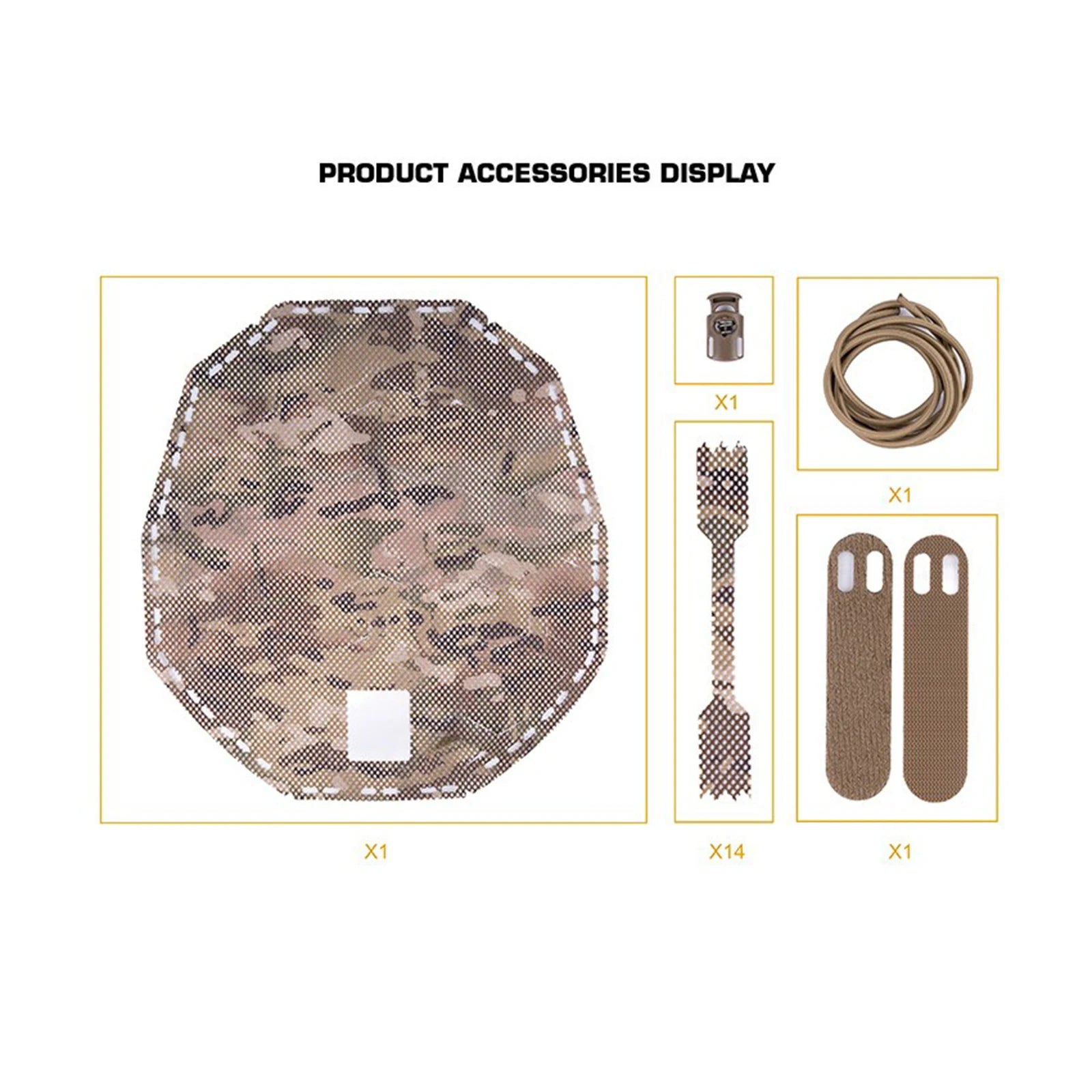 Lightweight Camo Helmet Cover Irregular Leaves Shape & Versatile Camouflage Helmet Cover for Outdoor Combat Training