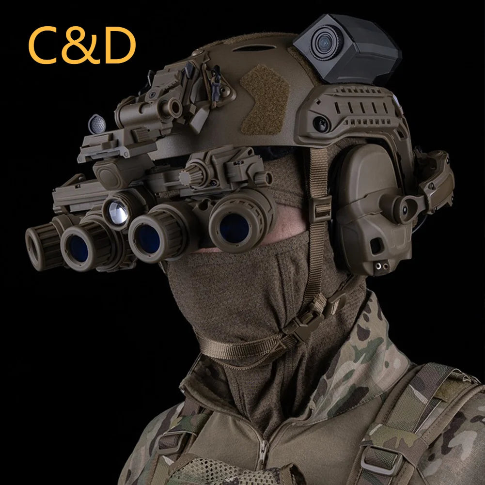 GPNVG 18 Night Vision Goggle Tactical Helmet Binocular Model Four-Eye Night Vision Device Model for Cosplay Tactical Games