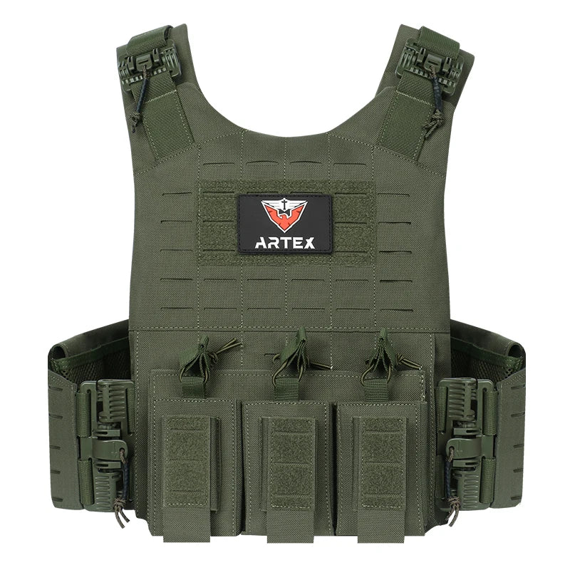 ARTEX 8130-1 Tactical Plate Carrier Vest Quick Release Laser Cut Waterproof Wear-Resistant Airsoft Training Gear