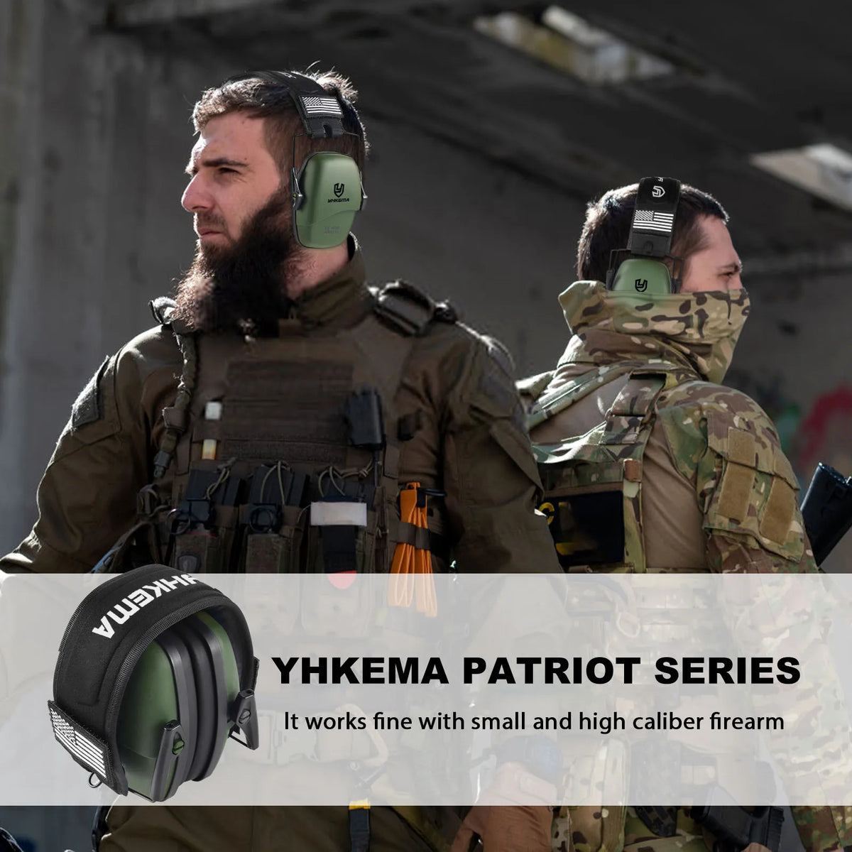 YHKEMA NRR 25dB Shooting Hearing Protector Professional Safety Earmuff Passive Noise Canceling Defenders Portable Headset