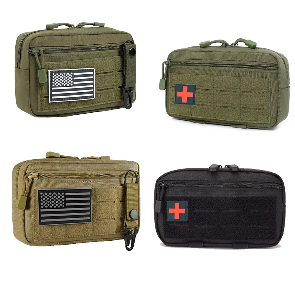 Compact EDC Molle Tactical Waist Pack Utility Pouch Belt Bag Medical Phone Case Outdoor Hunting Accessories