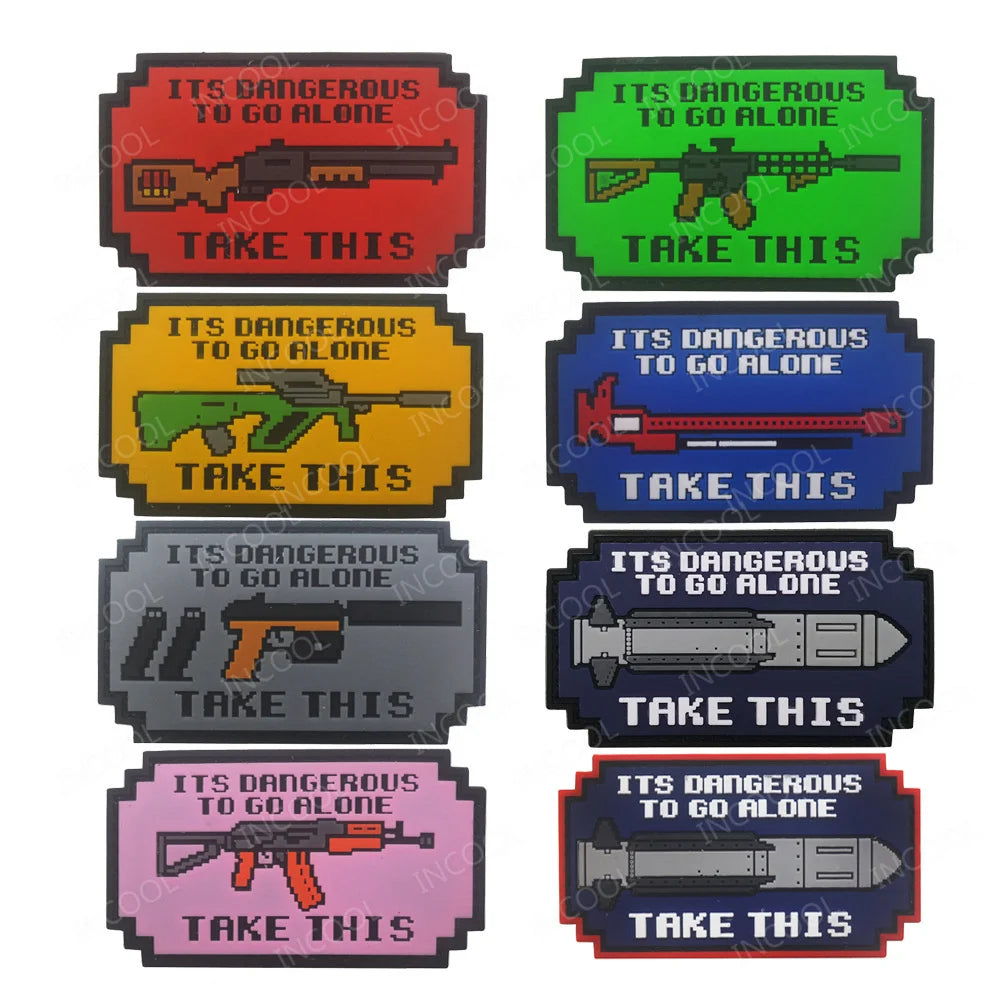 3D PVC Rubber Gun Patch AK47 Hook Patches Embroidered Target Shooting Therapy Decorative Appliqued For Clothing Backpack