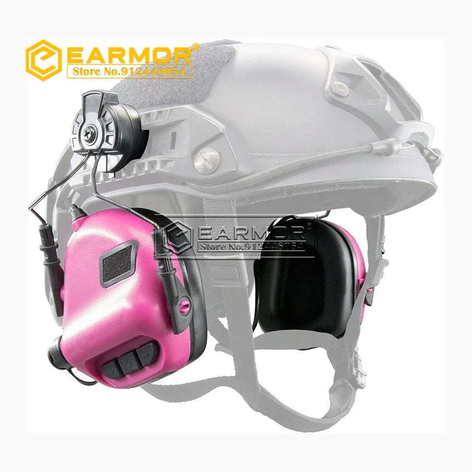 OPSMEN EARMOR M31H ARC Helmet Headset Electronic Hearing Protector Shooting Earmuff with AUX Input NRR22 Boom Mic