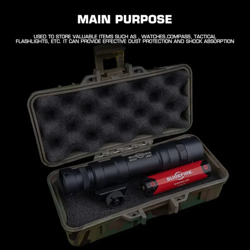 Tactical Storage Box Two Size Outdoor Multifunction Versatile Laser Protective EDC Medicine Flashlight Waterproof Storage Case