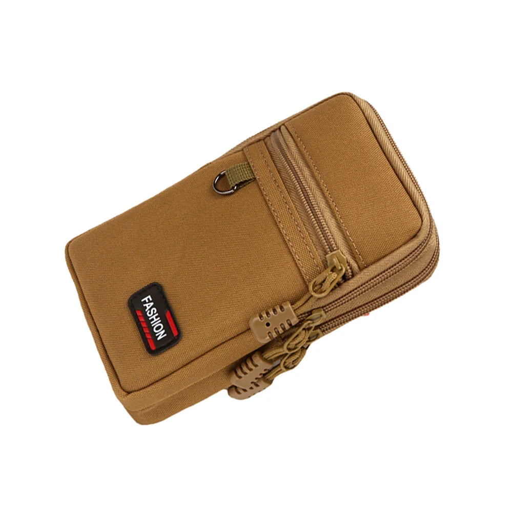 Lightweight 7 Inch Phone Pouch Belt Waist Bag Portable Coin Phone Organizer Bag Nylon Wear-resistant for Outdoor Camping Hunting