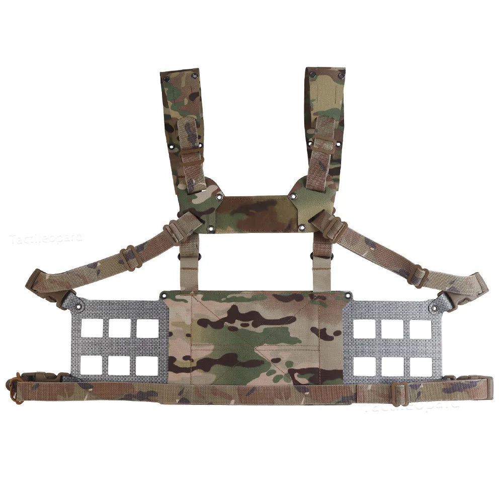 Tactical Extended Chest Ferro Style Chesty Rig Wide V2 Outdoor Hunting Gear Airsoft Training Equipment