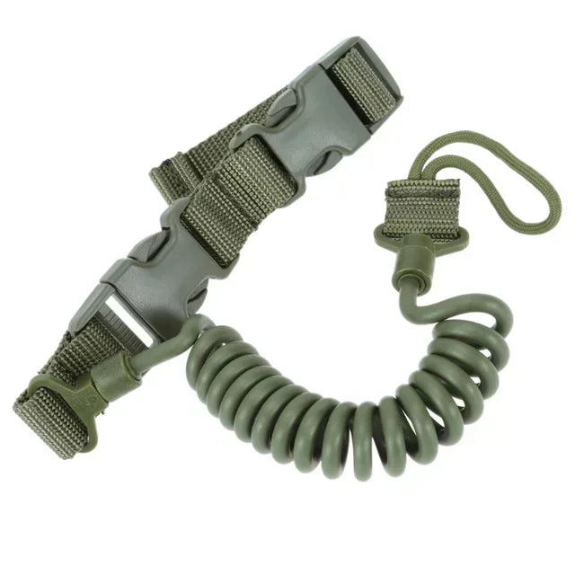 Multi-purpose Spring Lanyard Outdoor Wear-Resistant Elastic Key Chain Safety Rope Anti Loss Military Tactical Lanyard
