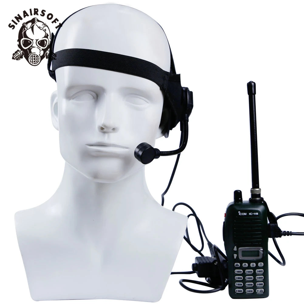 Tactical Headset NATO Z-TAC Selex Z028 with Boom Mic & Plug, Adjustable Harness, Open Earpiece SINAIRSOFT