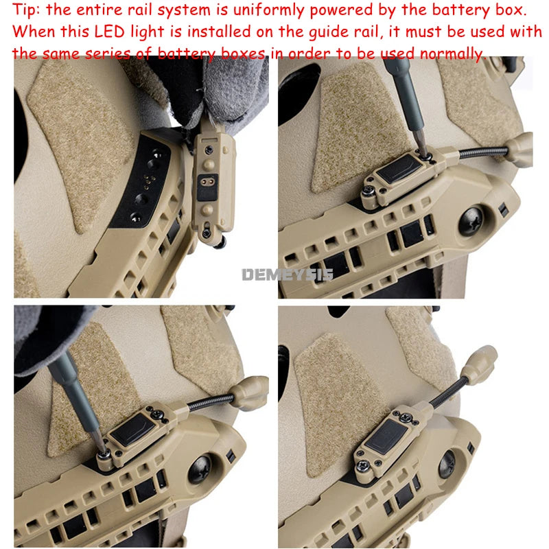 Modular Tactical ARC Rail LED Light Red / IR Light Hunting Airsoft FAST Helmet Accessories Head Lights Exclusive Adaptation