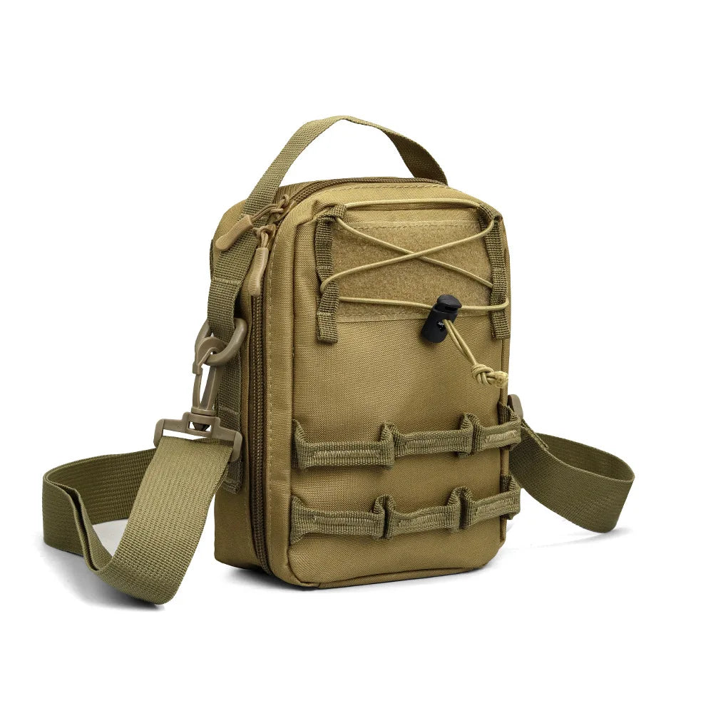 Tactical Molle Pouch with Shoulder Strap, Outdoors Lightweight Portable Phone Pouch, Utility Compact EDC Pouches Bag for Hiking