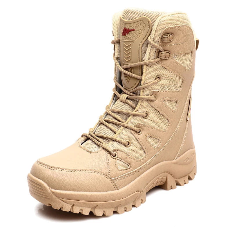 Winter High-top Men's Boots Outdoor Leather Hiking Boots Wear-resistant Men Desert Boots Autumn Men Ankle Boots Men Work Shoes