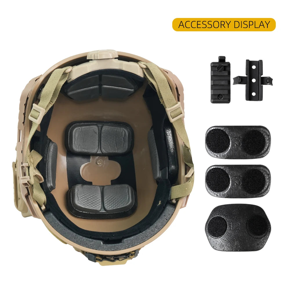 BOOIU FAST MH Tactical Helmet Adjustable Knob ABS Lightweight Comfortable Head Protector Outdoor CS Airsoft Shooting Game Gear