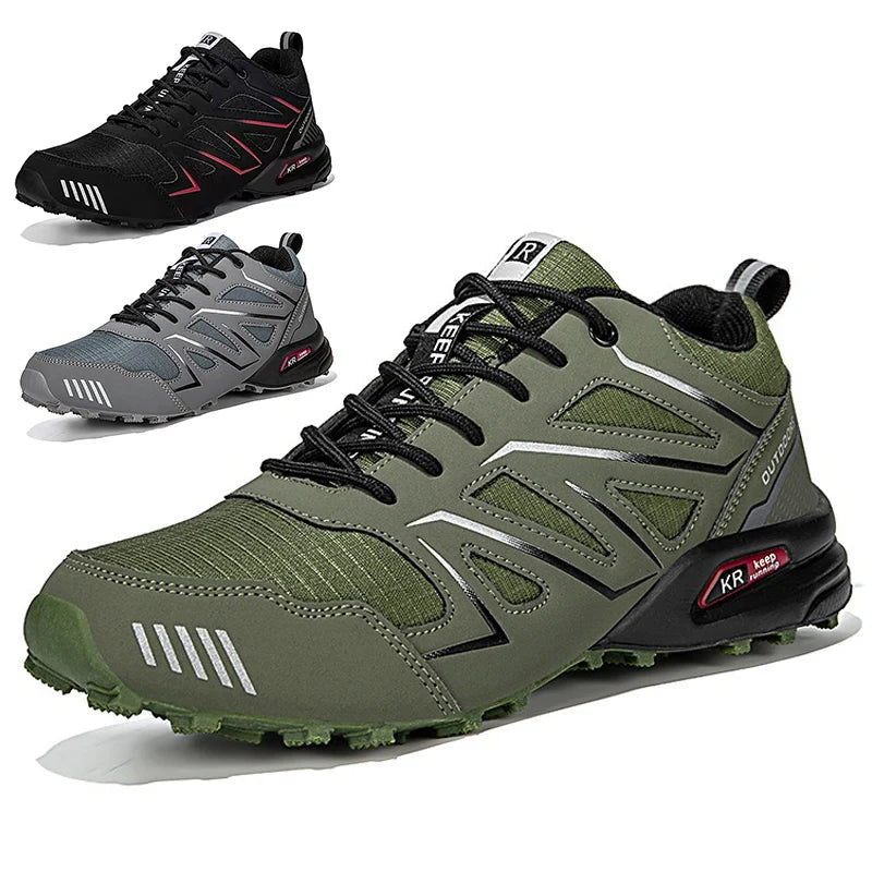 Men's Hiking Shoes All-terrain Sports Shoes Waterproof Non-slip Hiking Shoes Camping Shoes Hunting Tactical Boots Men's Bicycles
